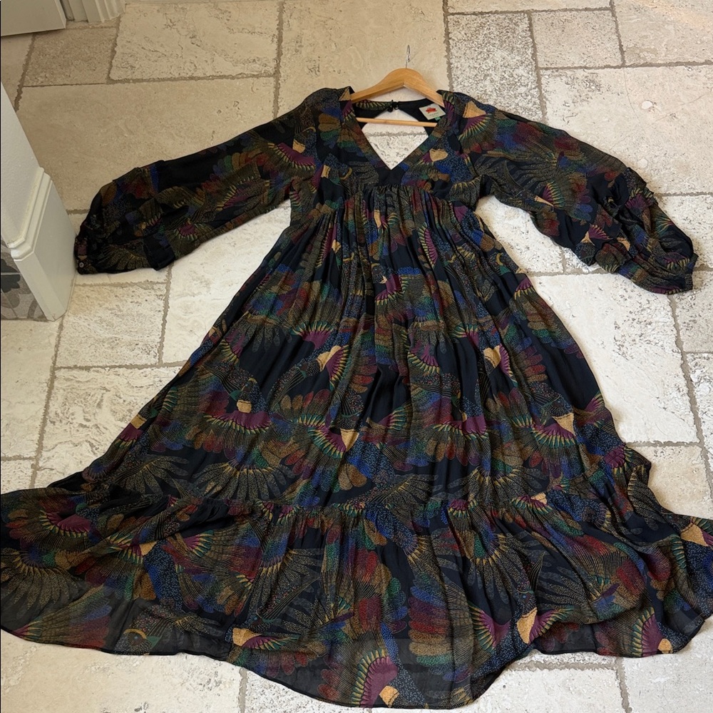 FARM Rio Vibrant Long Sleeve Maxi Dress